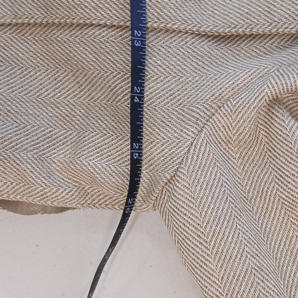 Banana Republic Tan Herringbone Utility Jacket XXL Zip Front Drawstring Waist - Picture 8 of 9